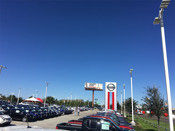 NISSAN经销商停车场照明案例